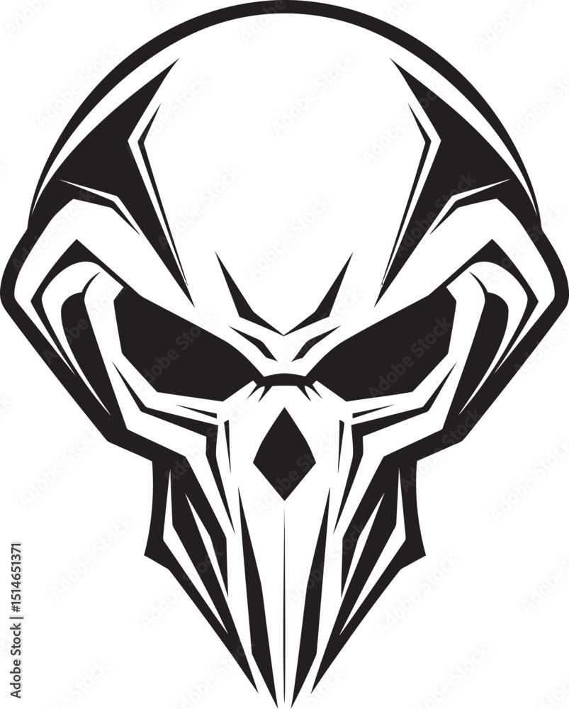 Alien Skull Helmet Logo Black Vector Emblem Alien Skull Black Logo Helmet Vector Design Alien Skull Helmet Logo Black Vector Emblem Alien Skull Black Logo Helmet Vector Design