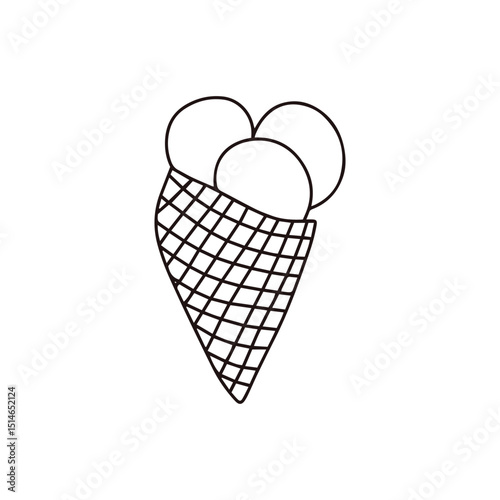 doodles snacks. doodles breakfast or street food. outline, cartoon and flat design. icon. stock element