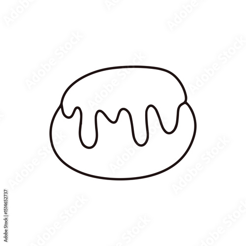 doodles snacks. doodles breakfast or street food. outline, cartoon and flat design. icon. stock element