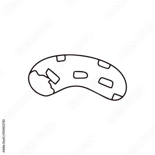 doodles snacks. doodles breakfast or street food. outline, cartoon and flat design. icon. stock element