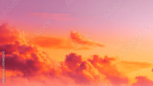 orange sky gradient transitioning smoothly from pink to white with flat texture and clean design	
