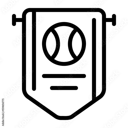 pennant flag line icon