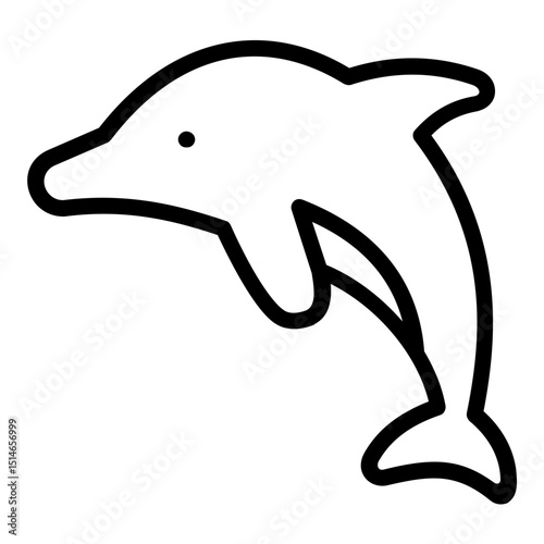 dolphin icon line