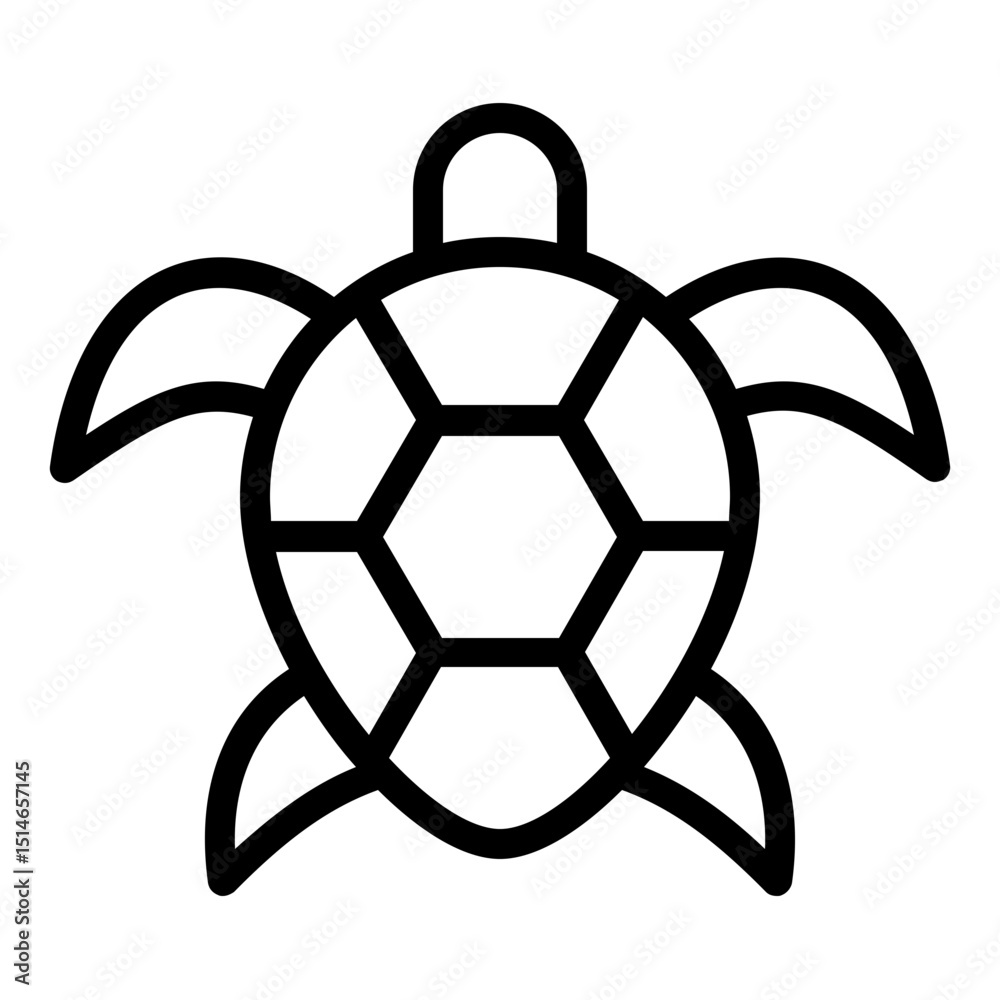 Obraz premium turtle icon line