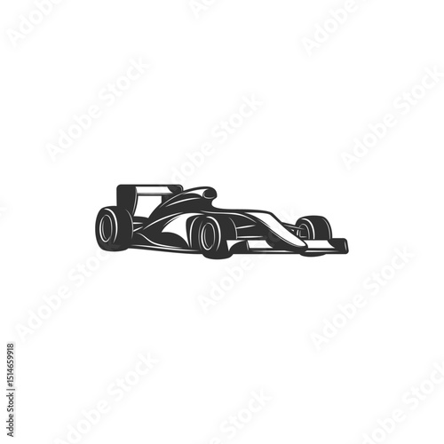 F1 racing car Icon flat vector design