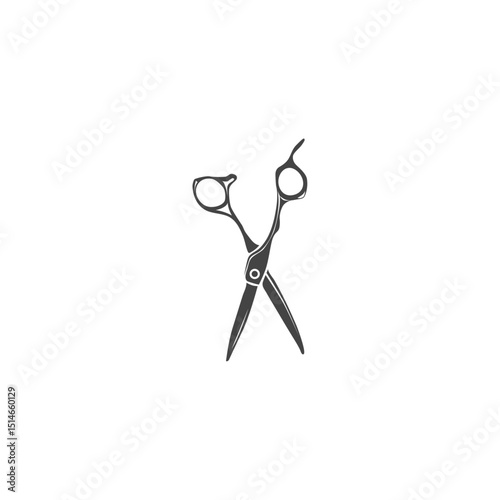 Barber Shears scissors Icon flat vector design