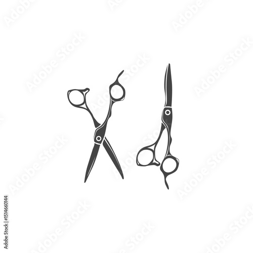 Barber Shears scissors Icon flat vector design