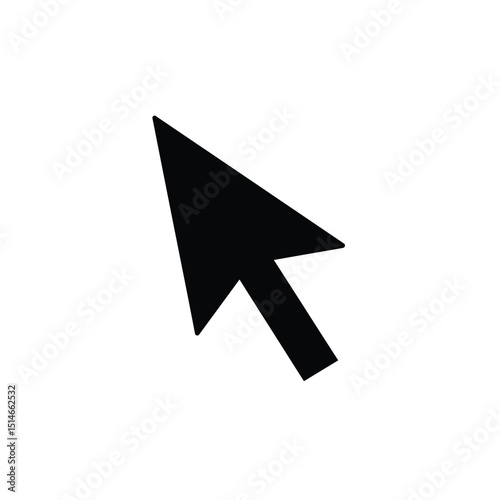 Simple black right pointing arrow icon on white background
