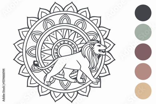 Mandala Majesty: Lion Coloring Pages for All Ages