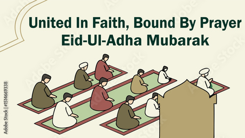 islamic eid-ul-adha mubarak vector illustration design 