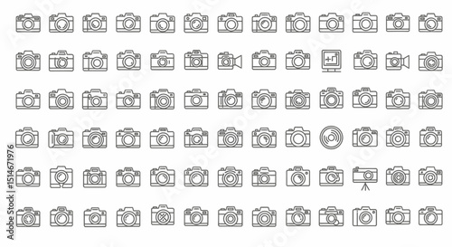 Extensive Collection of Camera Icons Photography, Videography, and Imaging Symbols