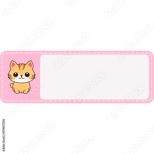 Cat Name tag Sticker Label