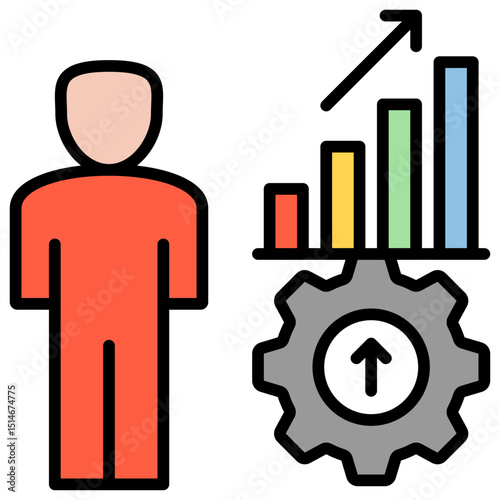 Development outline color icon