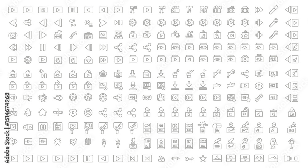 Extensive Collection of Minimalist Line Icons Perfect for Web and App Design Extensive Collection of Minimalist Line Icons Perfect for Web and App Design