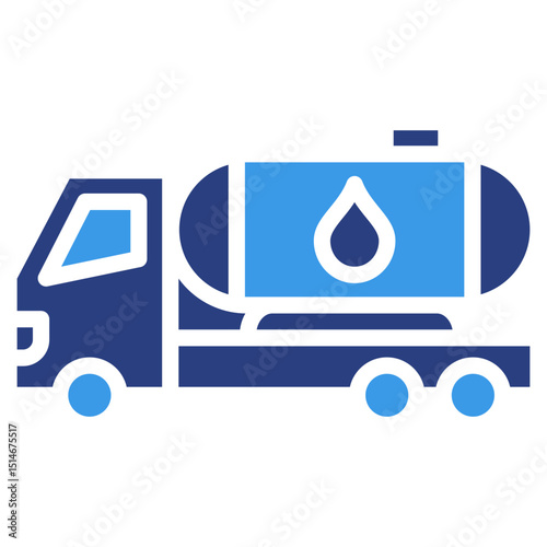 Fuel Truck  Icon Element For Design