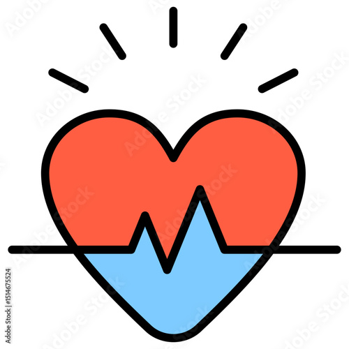 Health outline color icon