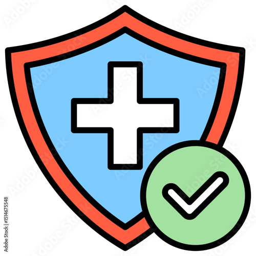Insurance outline color icon
