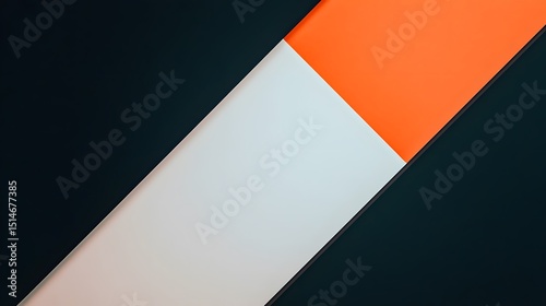 Abstract Geometric Background Orange White Black Diagonal Lines Pattern Design