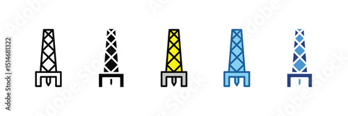 Drilling Tower  Icon Element For Design