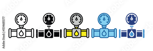 Gas Pipeline  Icon Element For Design