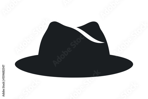 black hat on white background