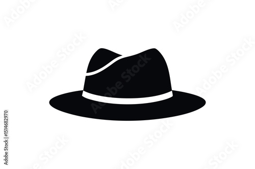 black hat isolated on white background