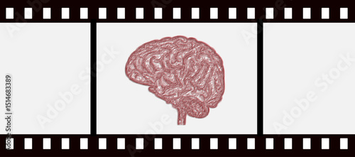 the brain on a movie strip.