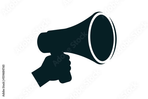 megaphone on white background