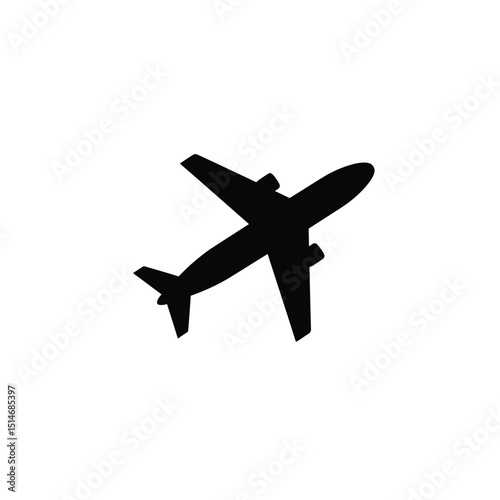 Silhouette of an Airplane in Flight – Aviation and Travel Concept