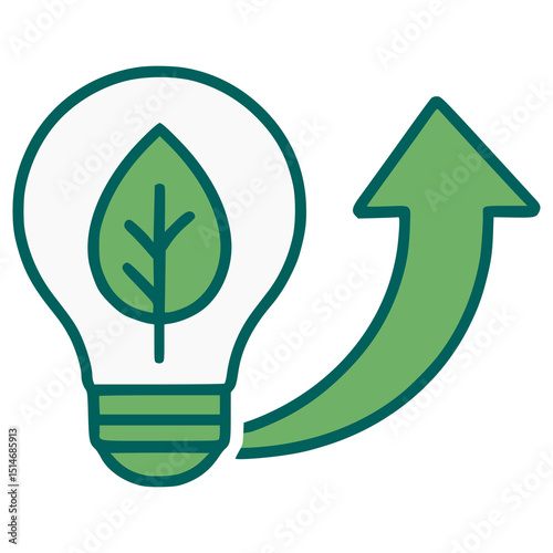 energy efficiency eco friendly green flat color vector illustration template design