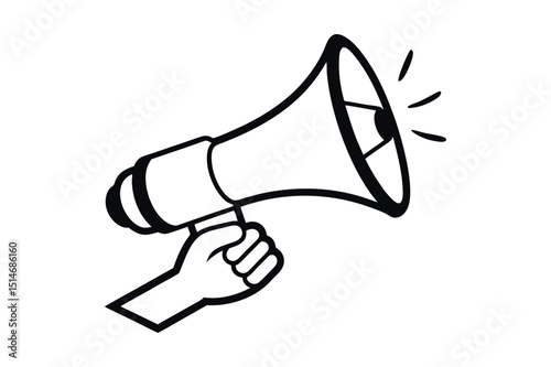 hand holding megaphone 