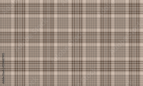 Seamless plaid pattern, khaki, cream, brown for textiles and clothing design such as skirts, pants, aprons, etc., giving a natural look and matching with various styles.