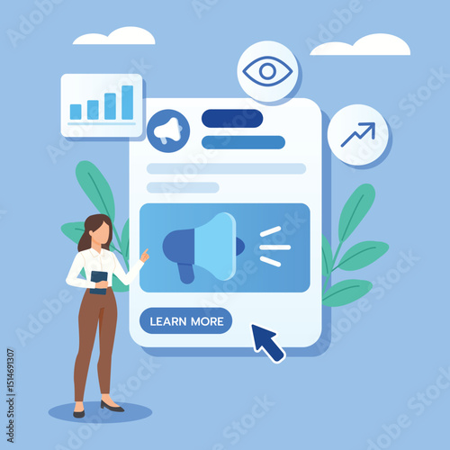 Digital Advertising Campaign Management Concept