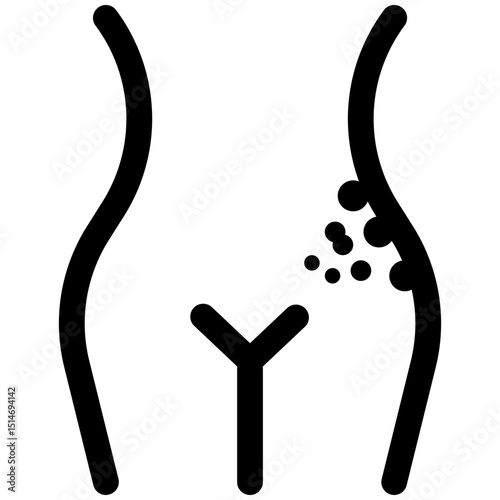 Shingles or Herpes Zoster Medical Icon