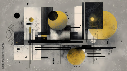 poster for avant-garde concert | emotional abstraction | spiritual clarity | high contrast tones | emotive balance | geometric pulses | improvised layering | non-objective painting | spiritual