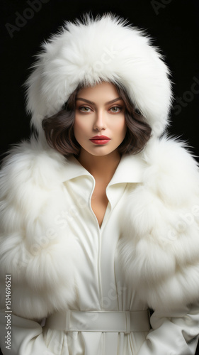 A Femme Fatale in White Fur