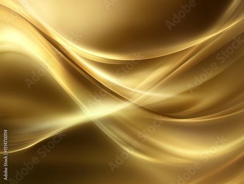Flowing, golden abstract waves with radiant, ethereal glow.
