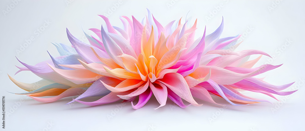 Fototapeta premium Abstract Colorful Pixelated Floral Design