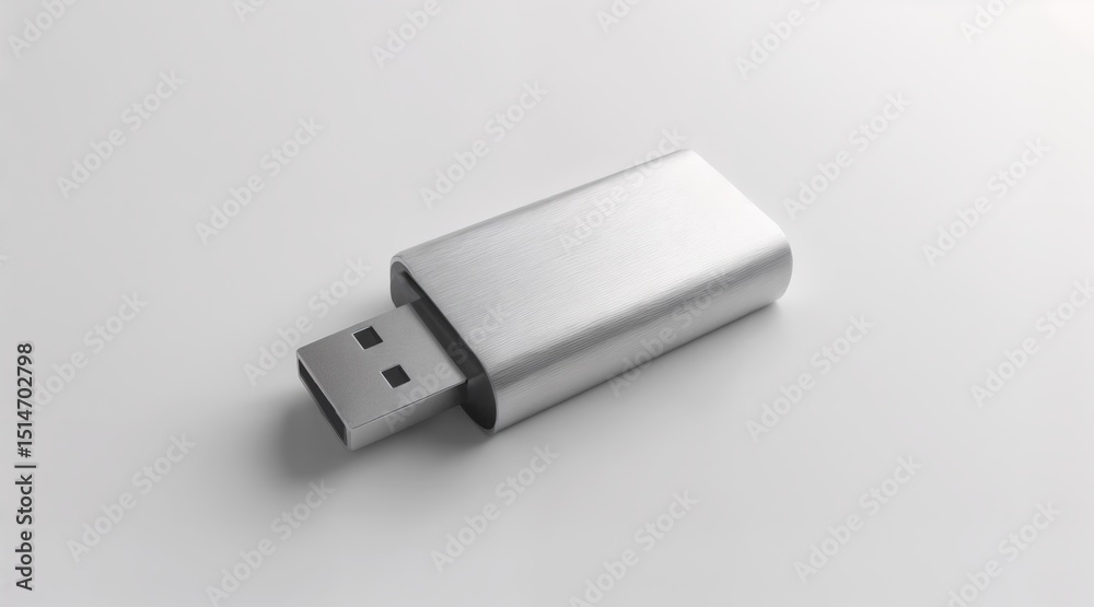 Minimalist USB stick design with exposed connector and clean surface Minimalist USB stick design with exposed connector and clean surface