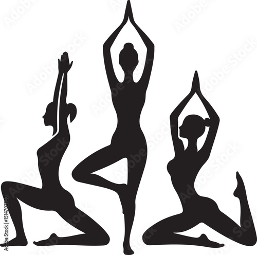 Silhouette of a woman meditating in a lotus yoga pose, symbolizing relaxation and inner peace