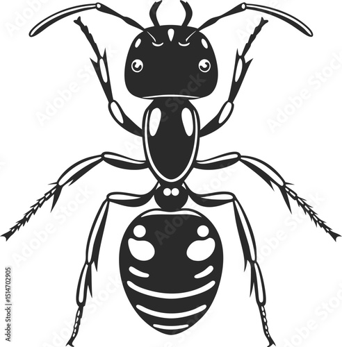 Ant Icon – Vector Insect Symbol for Nature, Pest Control, and Educational Design Projects.