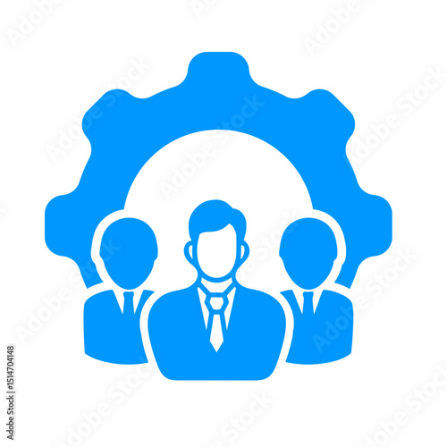 Social network concept with people communicating in a business discussion group, illustrated by chat bubble icons symbolizing teamwork and idea exchange