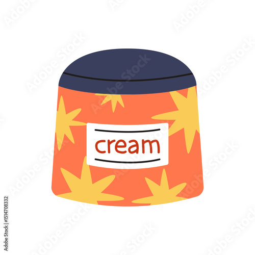 Face cream in round packaging