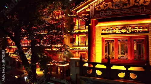 Exploring guangzhou beijing road big buddha temple at night