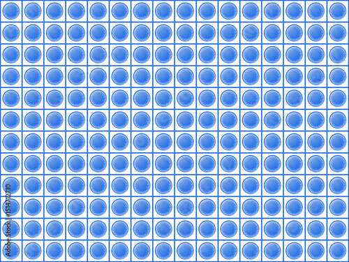 Blue abstract tile pattern background.