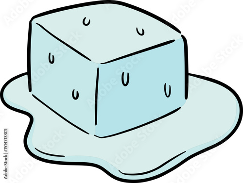 Illustration of melted ice
