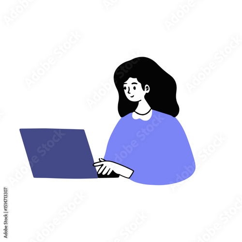 office people concept. Employees working in team, isolated set of people dealing with project tasks. Vector business people showing ideas on presentation, brainstorming and thinking on solution of com
