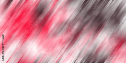 Abstract artwork featuring red white and gray diagonal brushstrokes on a white background