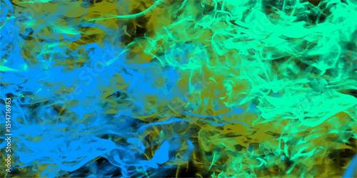 Abstract artwork of flowing, multi-colored smoke or fluid swirls in a digital composition