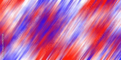 Abstract background featuring red white and blue brushstrokes with diagonal slant and movement